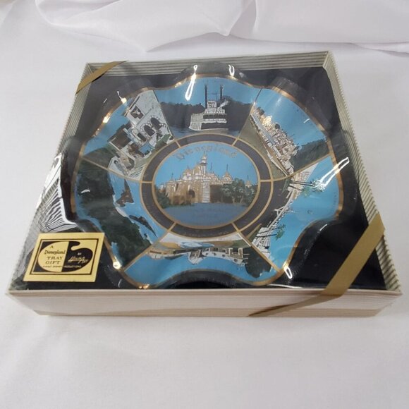 NIB VTG 1970s Walt Disney World Glass Fluted Edge Bowl Ashtray/Souvenir NOS - Picture 5 of 12
